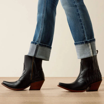 Women's Ariat PERFECT RISE SILVIE REGULAR STRAIGHT LEG CROP JEANS - GLENWOOD