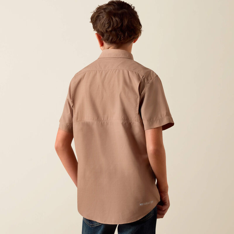 Boy's Ariat VentTEK Outbound Classic Fit Shirt - Khaki