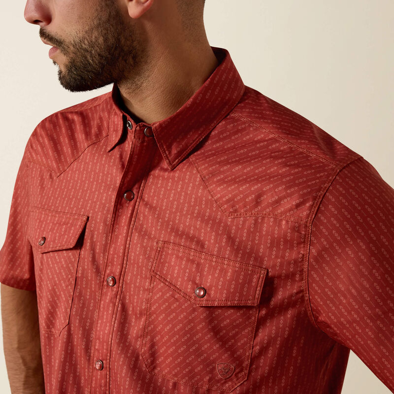 Men's Ariat Printed VentTEK Western Fitted Snap Shirt