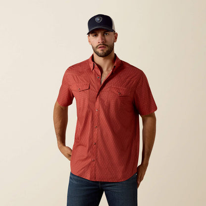Men's Ariat Printed VentTEK Western Fitted Snap Shirt