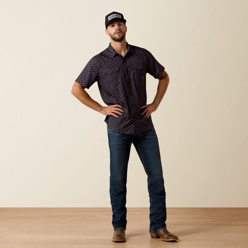 Men's Ariat Printed VentTEK Western Fitted Snap Shirt