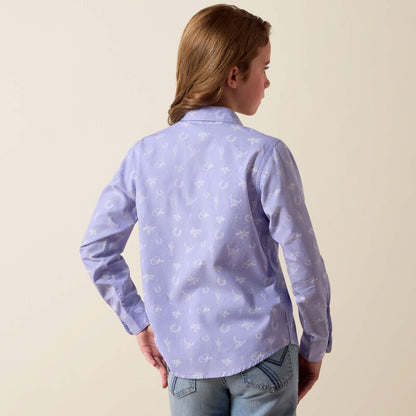 Girl's Ariat Western Motifs Shirt - Lavender
