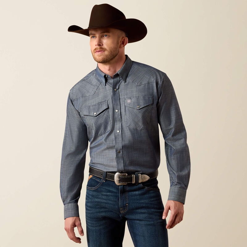 Men's Ariat Wrinkle Free Refined Slub Classic Fit Shirt