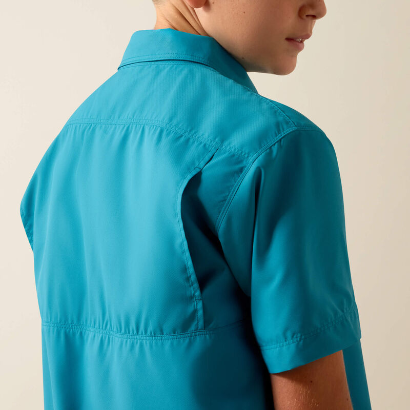 Boy's Ariat VentTEK Outbound Classic Fit Shit - Blue Moon Turquiose