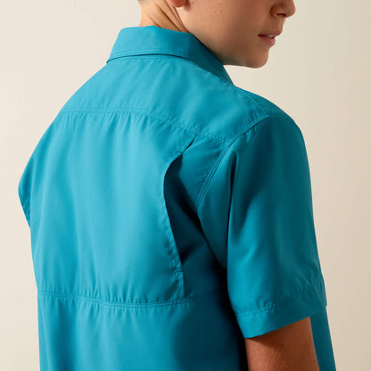 Boy's Ariat VentTEK Outbound Classic Fit Shit - Blue Moon Turquiose