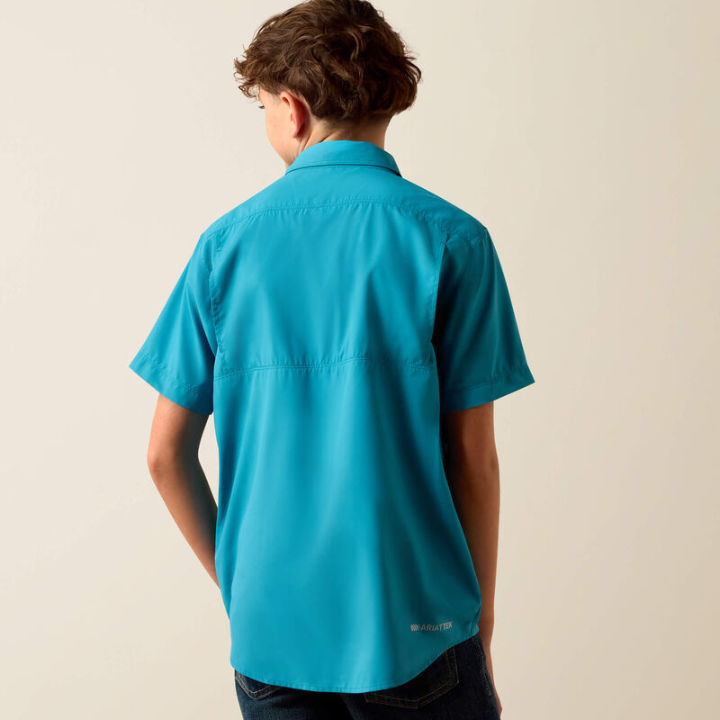 Boy's Ariat VentTEK Outbound Classic Fit Shit - Blue Moon Turquiose