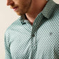 Men's Ariat All Over Print Heathered Fitted Polo