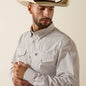 Men's Ariat Pro Series Frasier Fitted Snap Shirt - Cashew Stripe