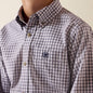 Boy's Ariat Pro Series Blaire Shirt - Sleet Grey Plaid