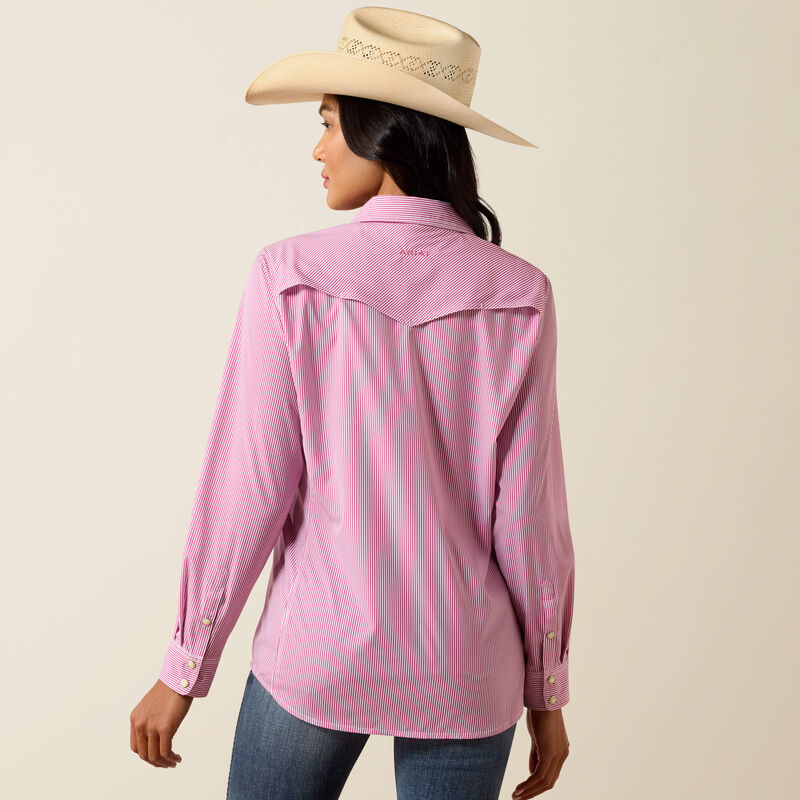 Women's Ariat VentTEK Shirt - Rose Sorbet Stripe