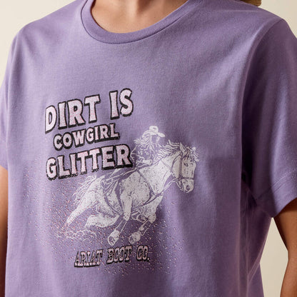 Girl's Ariat Dirt is Glitter T-Shirt