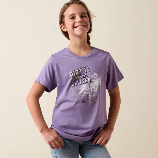 Girl's Ariat Dirt is Glitter T-Shirt