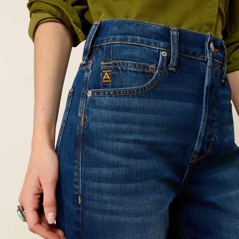 Women's Ariat Perfect Rise Relaxed Petra Flipside Straight Leg Jeans