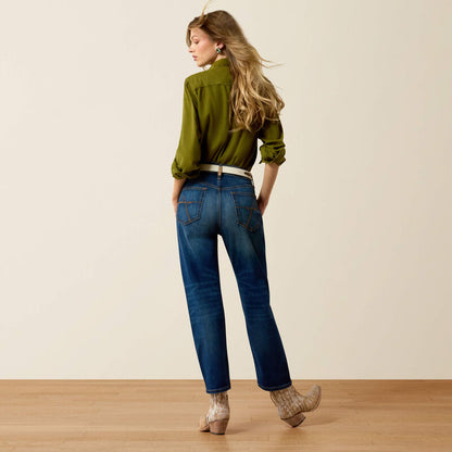 Women's Ariat Perfect Rise Relaxed Petra Flipside Straight Leg Jeans