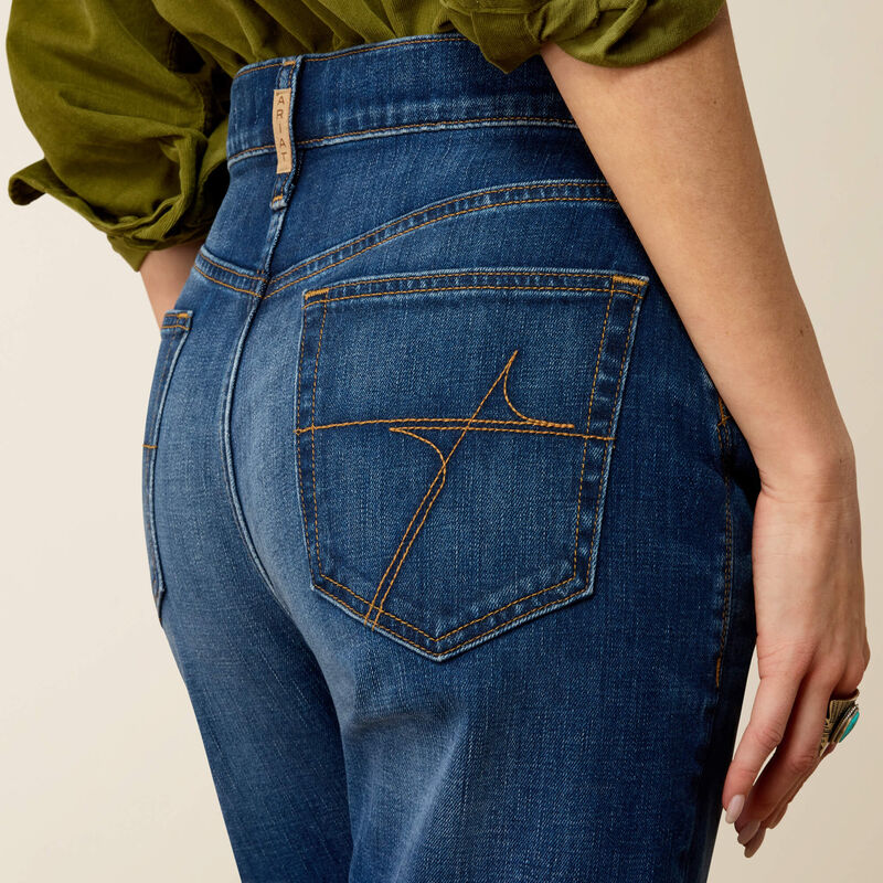Women's Ariat Perfect Rise Relaxed Petra Flipside Straight Leg Jeans