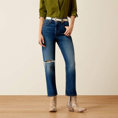 Women's Ariat Perfect Rise Relaxed Petra Flipside Straight Leg Jeans