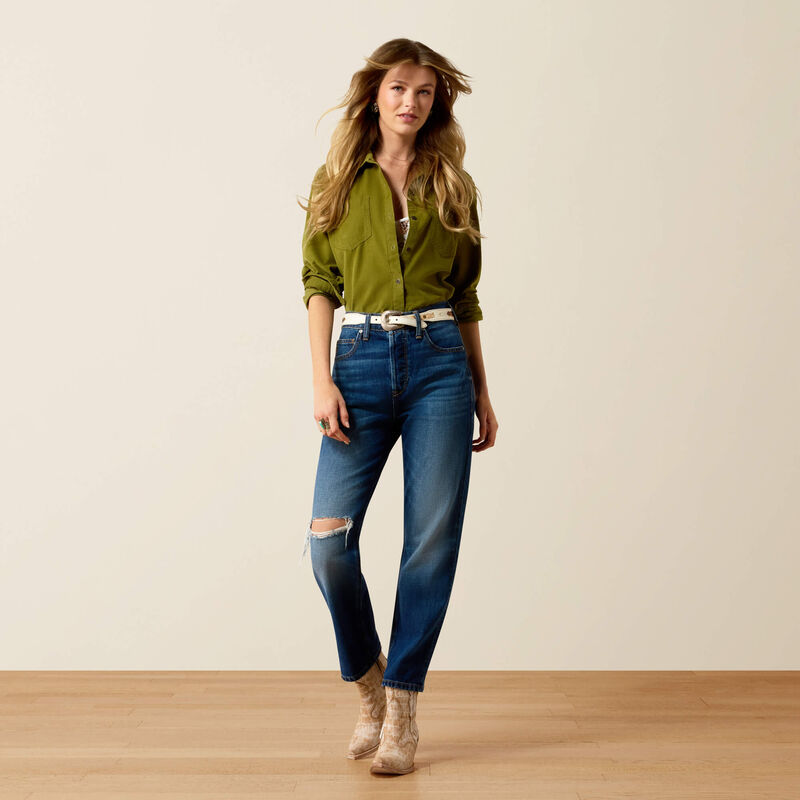 Women's Ariat Perfect Rise Relaxed Petra Flipside Straight Leg Jeans