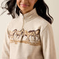 Girl's Ariat Running Wild 1/4 Zip Sweatshirt