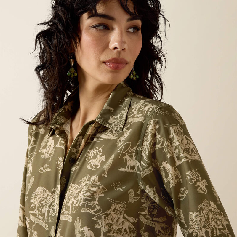 Women's Ariat Homestyle Shirt - Moss Green