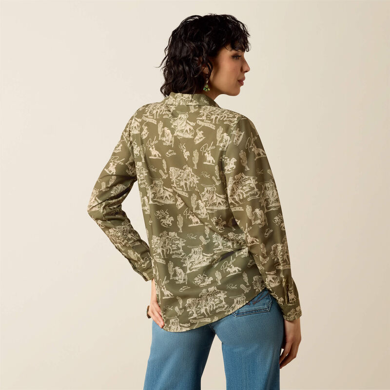 Women's Ariat Homestyle Shirt - Moss Green