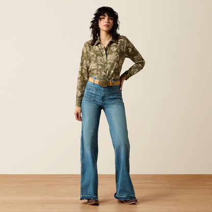 Women's Ariat Homestyle Shirt - Moss Green