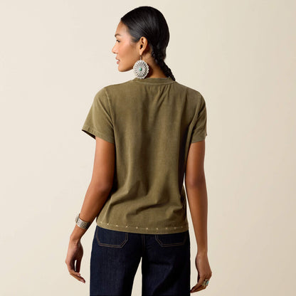 Women's Ariat Roping T-Shirt - Ivy Green