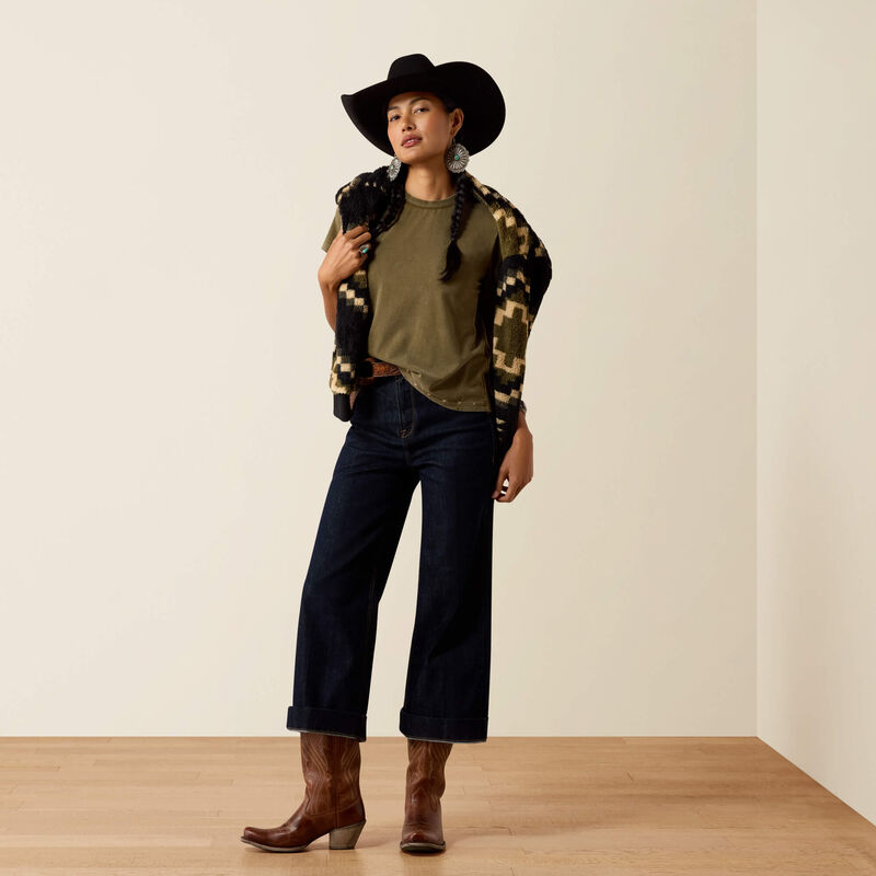 Women's Ariat Roping T-Shirt - Ivy Green