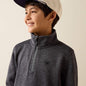 Boy's Ariat Caldwell 1/4 Zip Sweater - Iron Gate