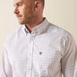 Men's Ariat Pace Classic Fit Shirt - White Geometric