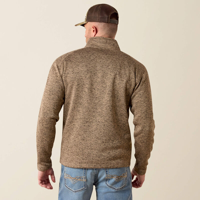 Men's Ariat Caldwell 1/4 Zip Sweater - Savannah Tan