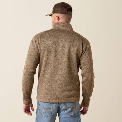 Men's Ariat Caldwell 1/4 Zip Sweater - Savannah Tan