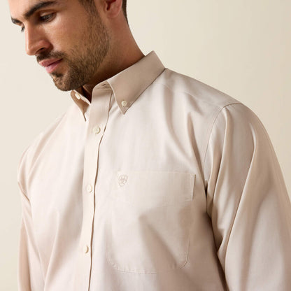 Men's Ariat Wrinkle Free Solid Pinpoint Oxford Classic Fit Shirt