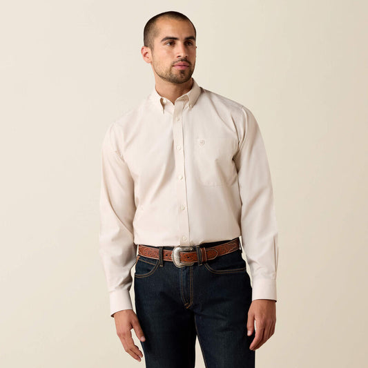 Men's Ariat Wrinkle Free Solid Pinpoint Oxford Classic Fit Shirt