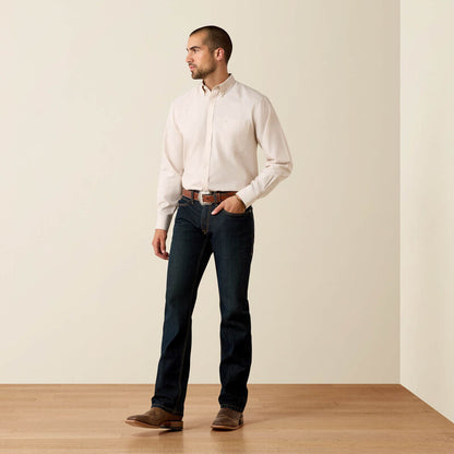 Men's Ariat Wrinkle Free Solid Pinpoint Oxford Classic Fit Shirt