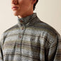 Men's Ariat Caldwell 1/4 Button Sweater - Storm Front Serape