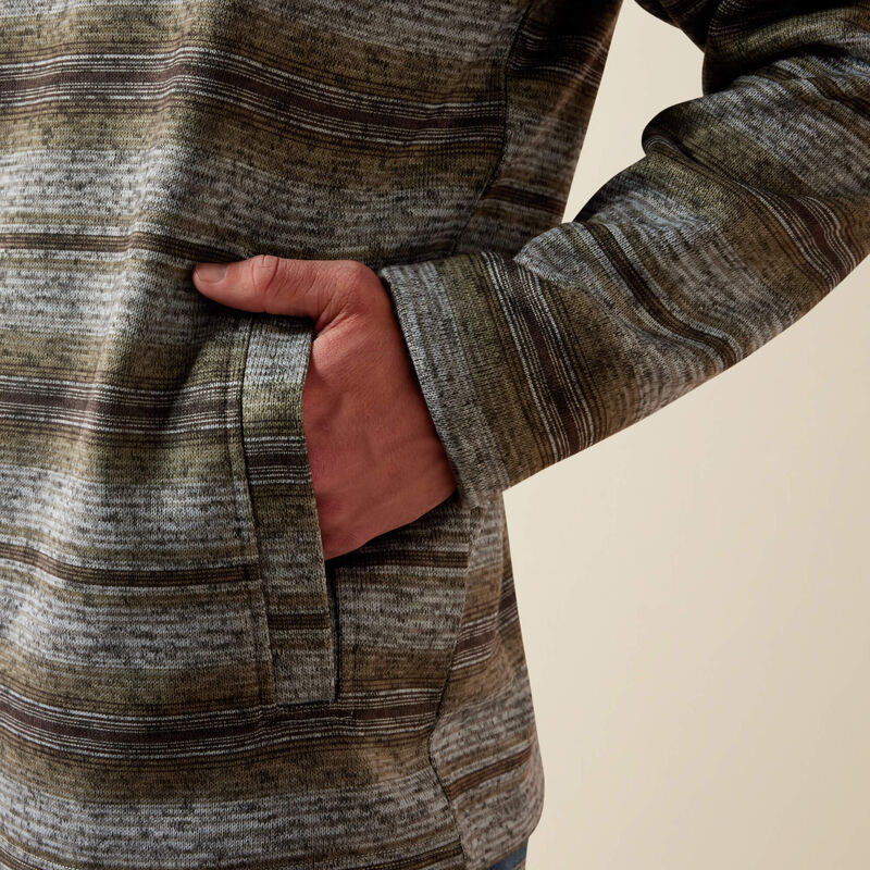 Men's Ariat Caldwell 1/4 Button Sweater - Storm Front Serape