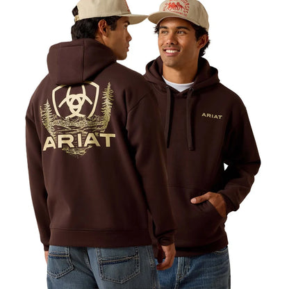 Men's Ariat Woodland Lock Hoodie - Brown