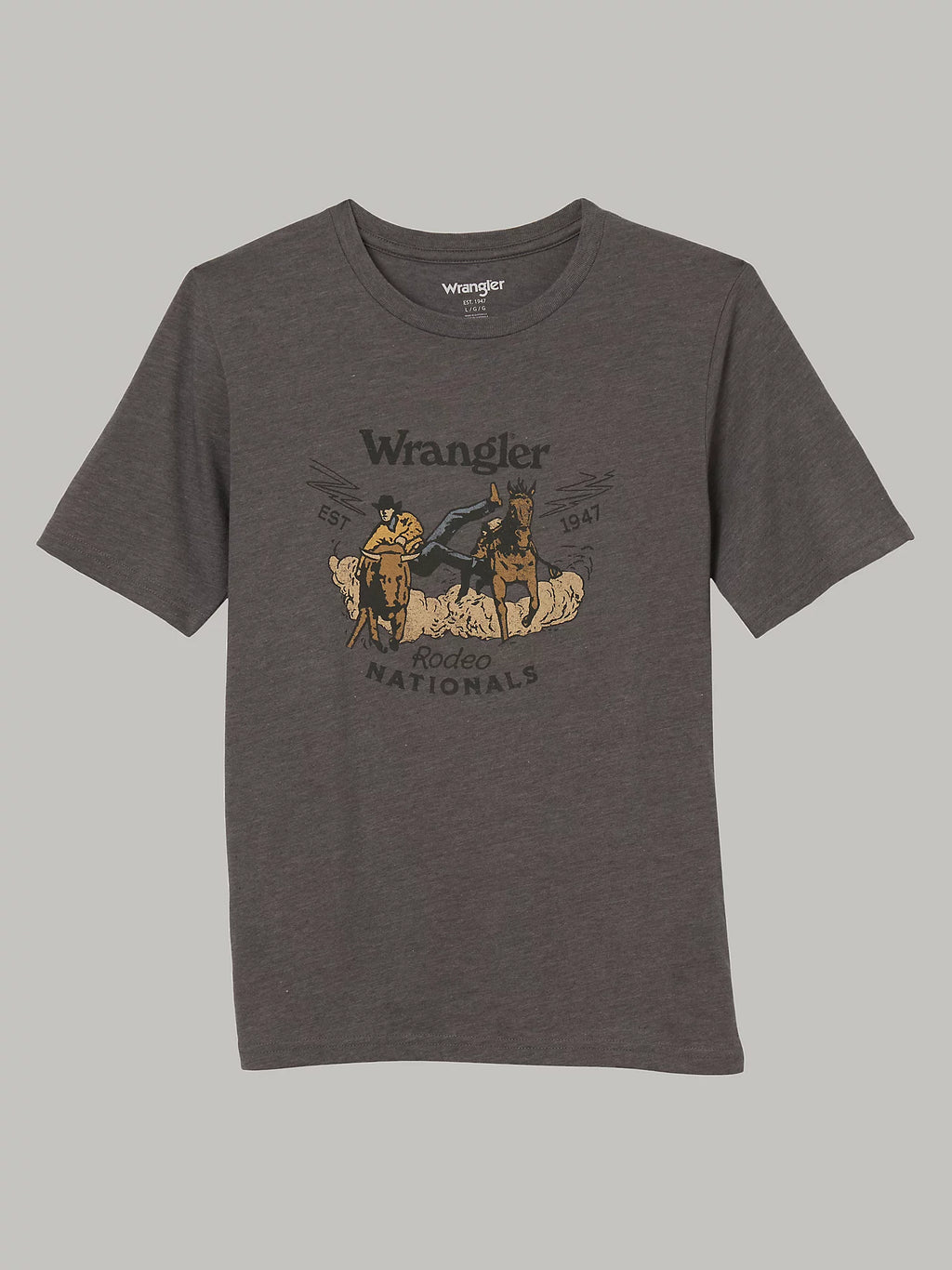 Boy's Wrangler Rodeo Nationals Graphic T-shirt - Pewter