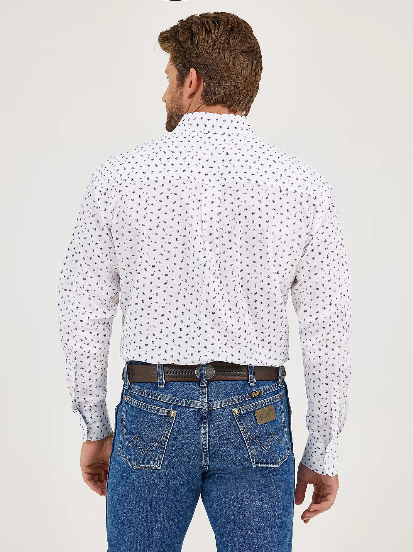 Men's Wrangler George Strait™ Long Sleeve Button Down One Pocket Shirt