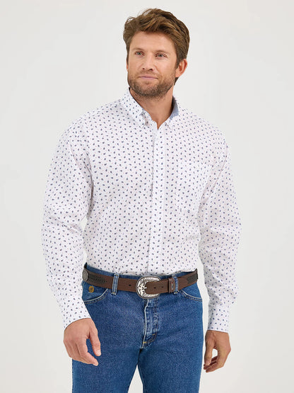 Men's Wrangler George Strait™ Long Sleeve Button Down One Pocket Shirt