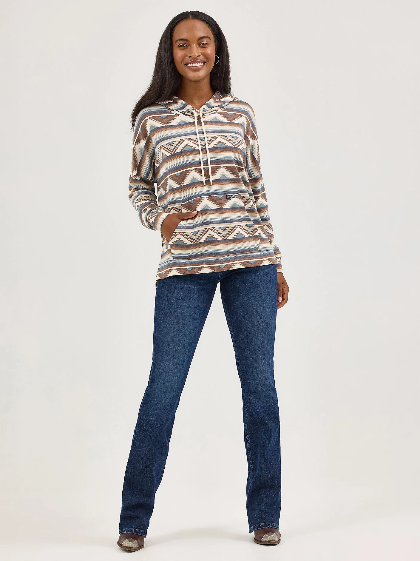 Women's Wrangler Geometric Relaxed Pullover Hoodie