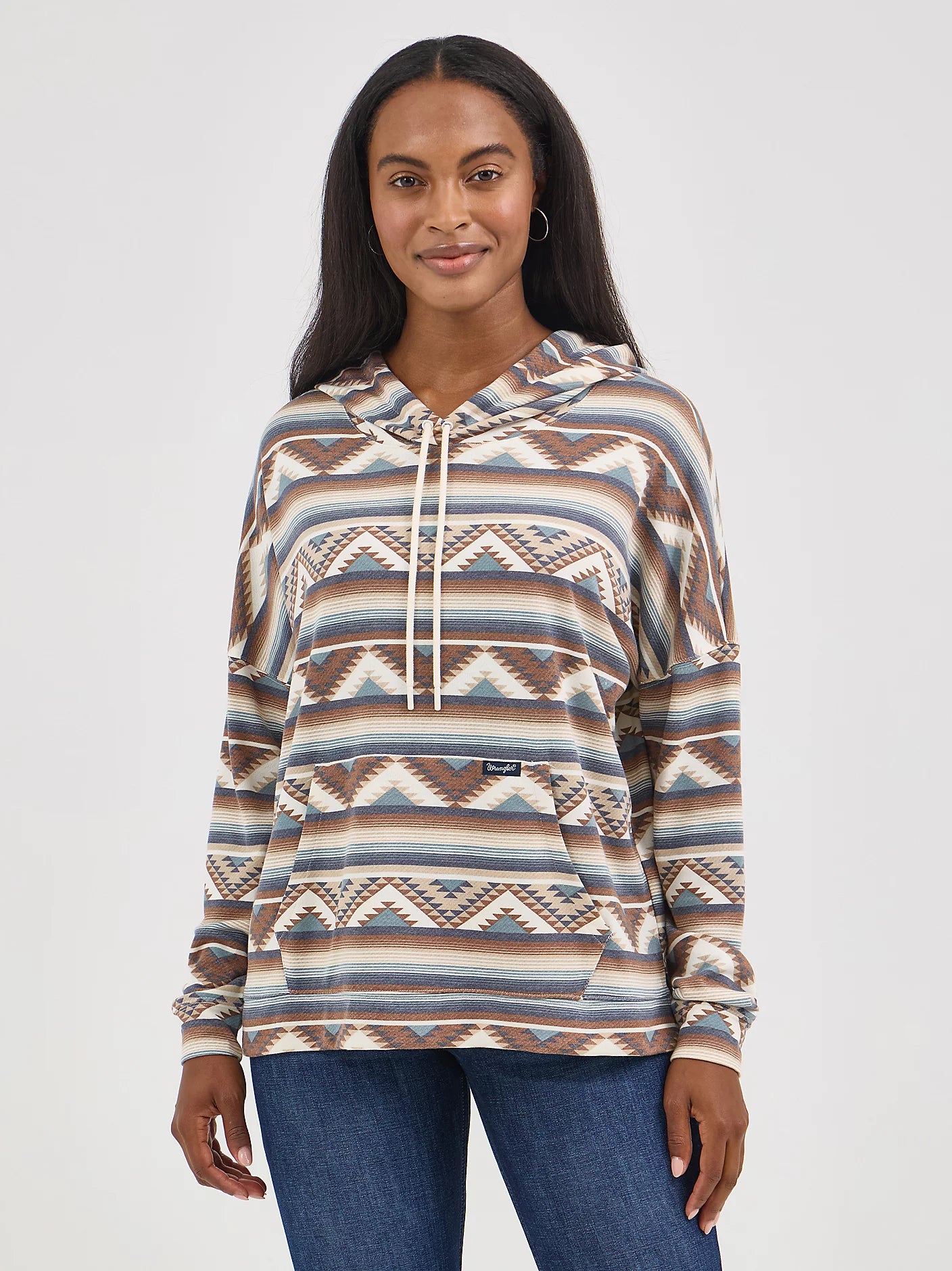 Women's Wrangler Geometric Relaxed Pullover Hoodie