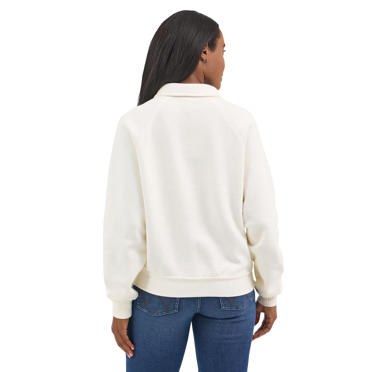Women's Wrangler Retro American Sweatshirt - 1/2 Snap - Cream