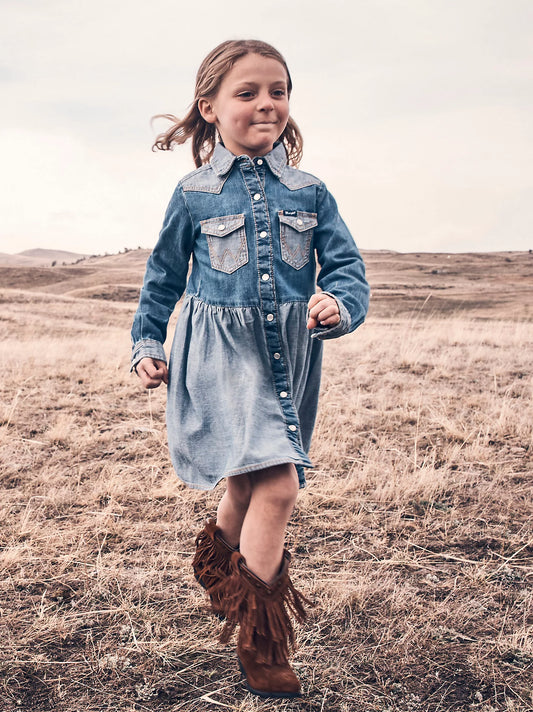 Girl's Wrangler Western Denim Dress