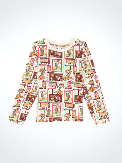 Girl's Wrangler Long Sleeve Western Graphic Tee