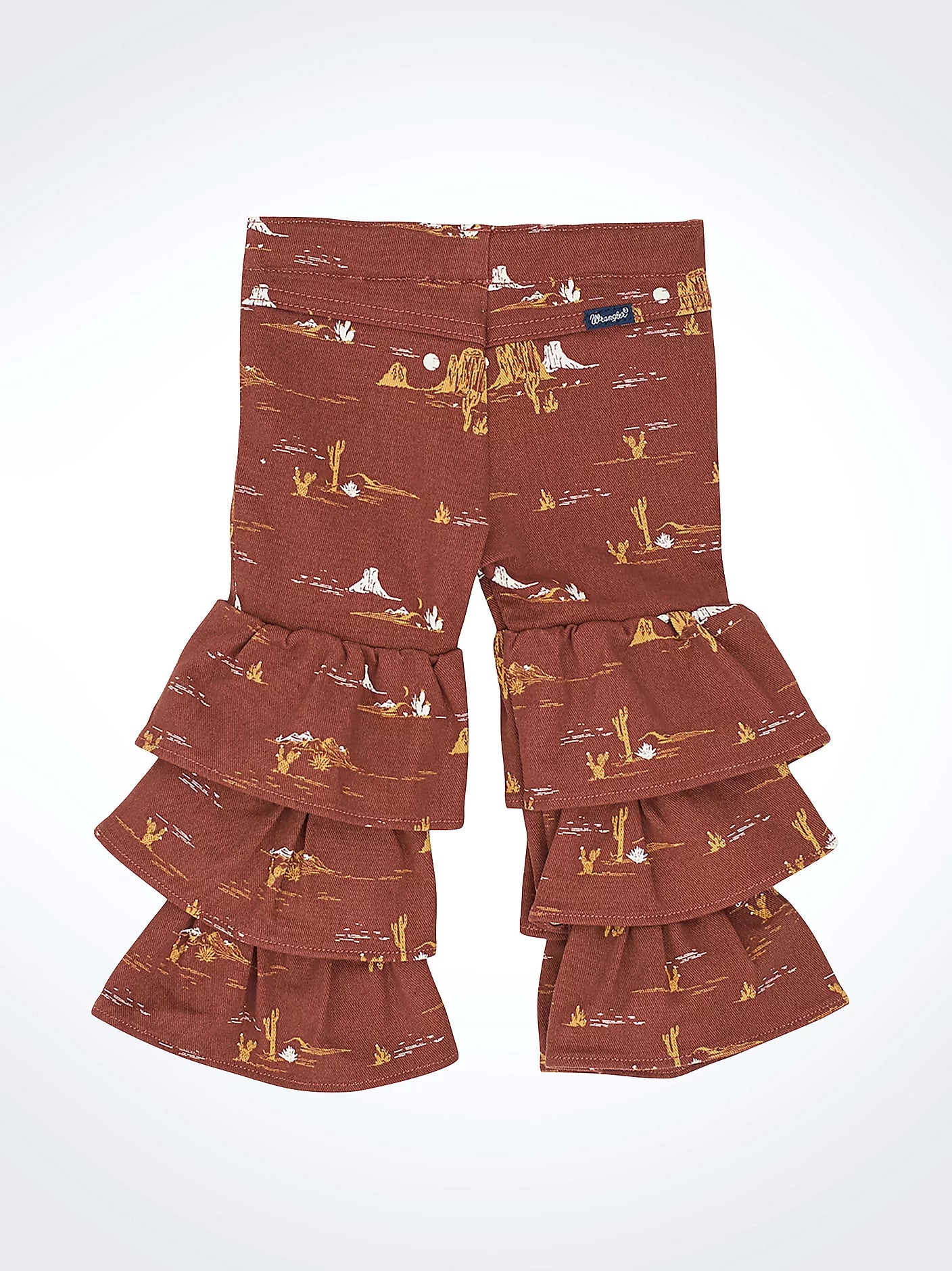 Girl's Infant/Toddler Wrangler Printed Tiered Flare Jean