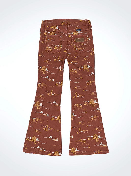 Girl's Wrangler Print Flare Jean