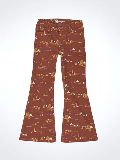Girl's Wrangler Print Flare Jean