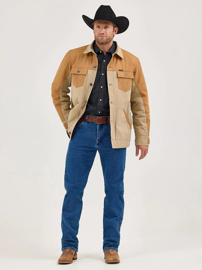 Men's Wrangler Mixed Canvas Chore Jacket