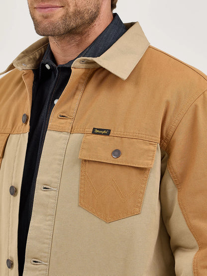 Men's Wrangler Mixed Canvas Chore Jacket